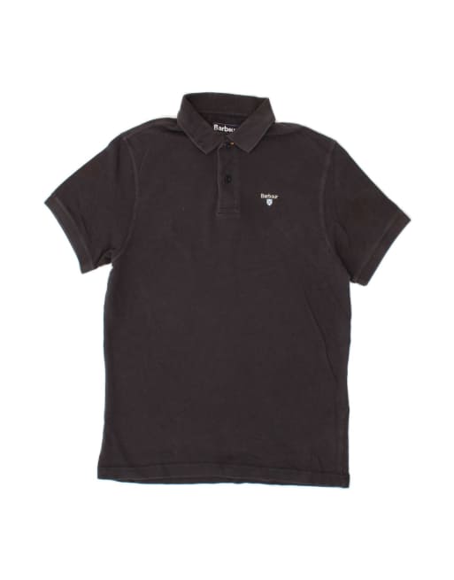 Vintage Barbour Polo Shirt Medium In Black