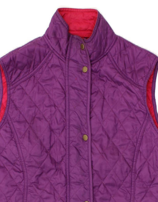 Vintage Barbour Quilted Gilet UK 14 Medium In Purple, 3 of 4