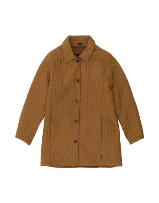 Vintage Barbour Quilted Jacket UK 14 Medium In Brown