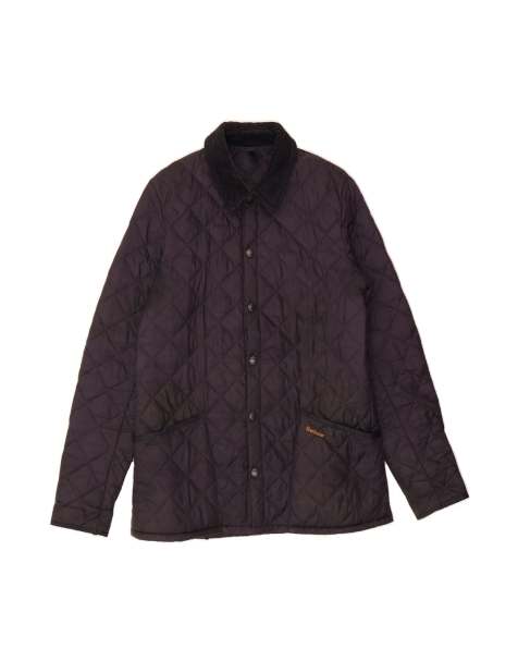 Vintage Barbour Quilted Jacket UK 36 Medium In Blue - view 1