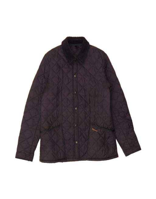 Vintage Barbour Quilted Jacket UK 36 Medium In Blue