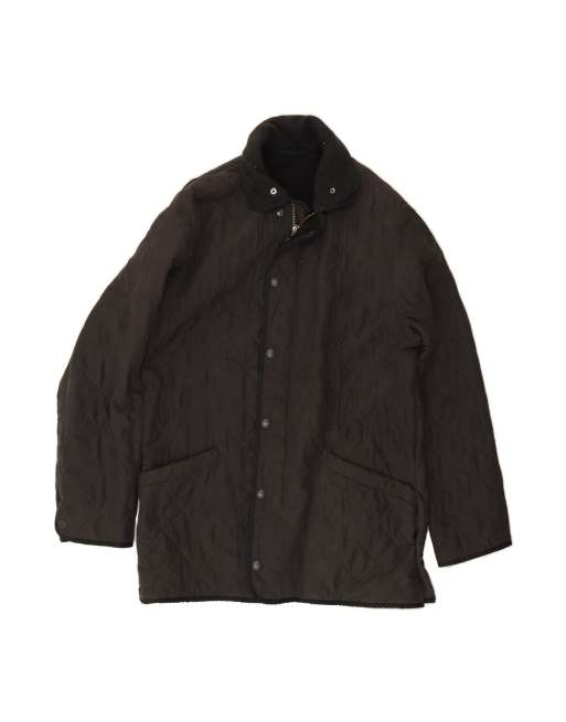 Vintage Barbour Quilted Jacket UK 40 Large In Black