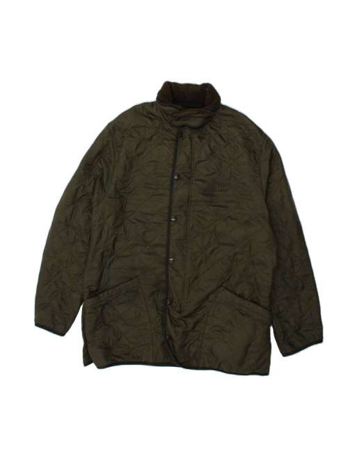 Vintage Barbour Quilted Jacket UK 42 XL In Khaki