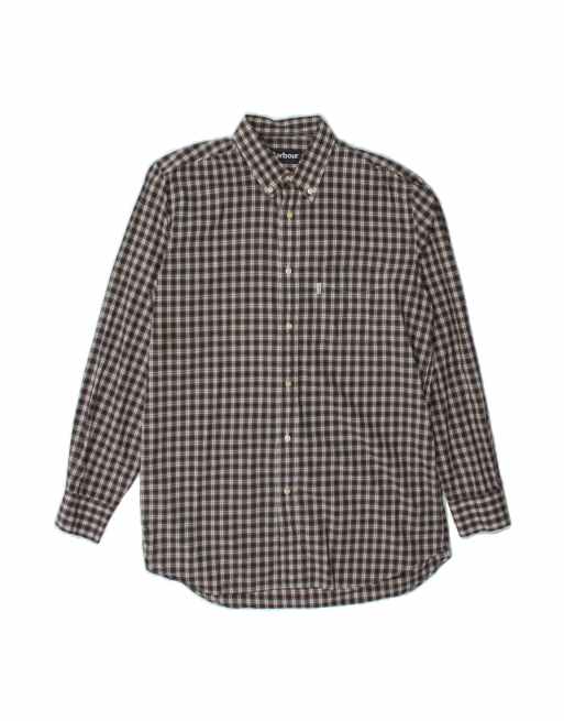 Vintage Barbour Shirt Medium In Maroon Check