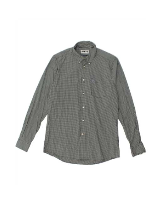 Vintage Barbour Tailored Fit Shirt Large In Black Check