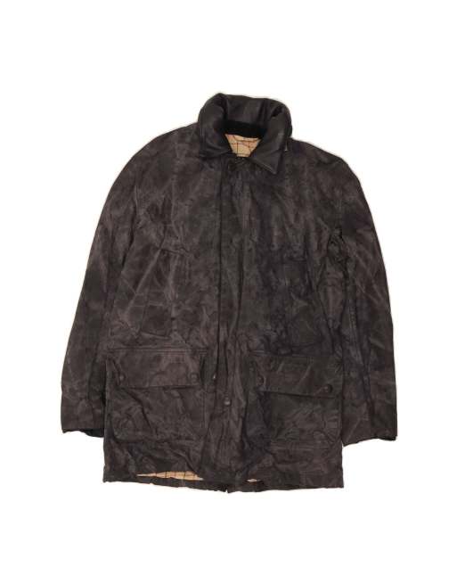 Vintage Barbour Waxed Jacket UK 36 Small In Grey