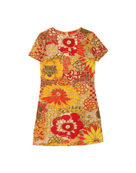 Vintage Basic Dress UK 12 Medium In Multicoloured Floral - view 1
