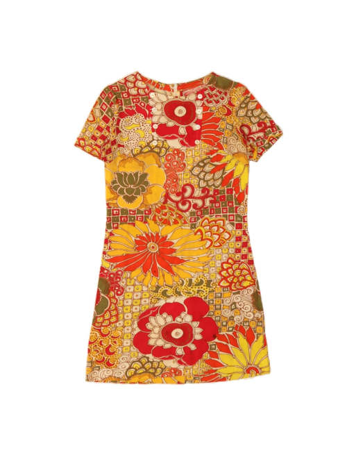 Vintage Basic Dress UK 12 Medium In Multicoloured Floral