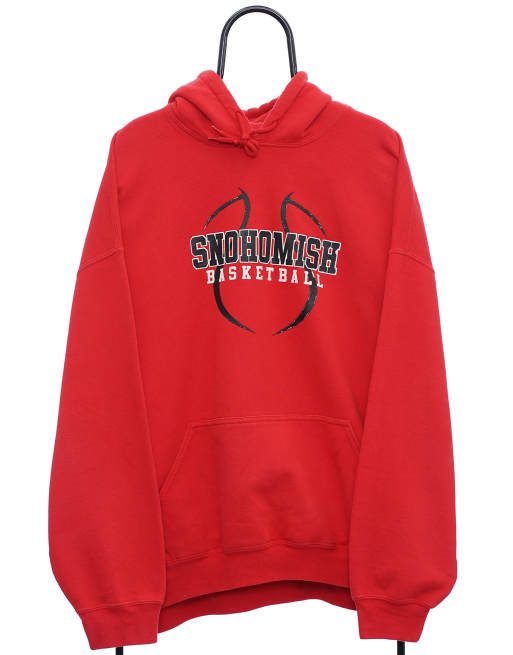 Vintage basketball size 2XL hoodie in red