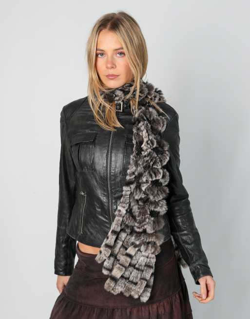 Vintage Bata and more S leather jacket in black