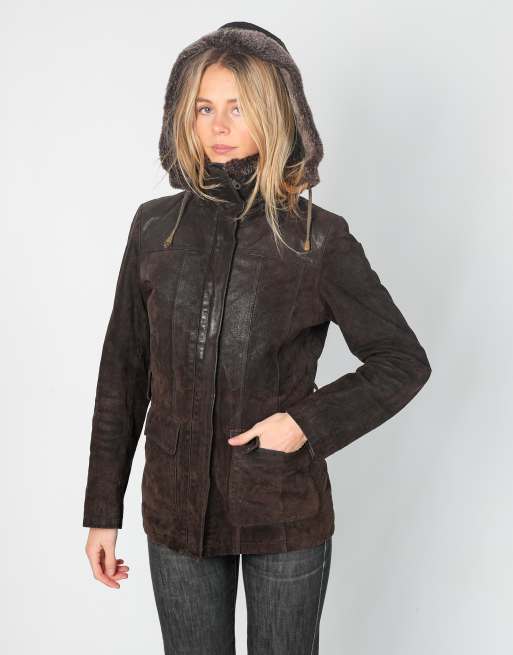 Vintage Bata and more S leather jacket in brown