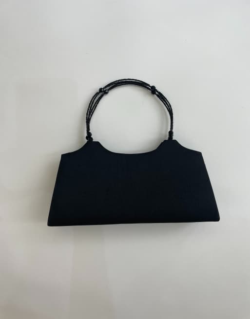 Vintage beaded handbag in black, 3 of 4