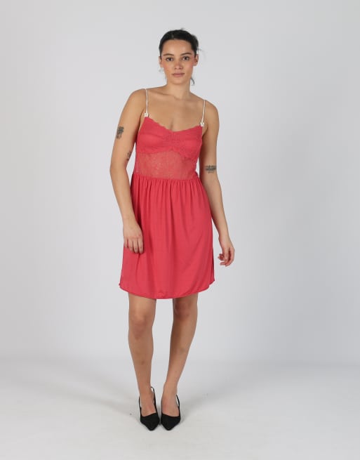 Vintage Beedees S woven mini dress in pink