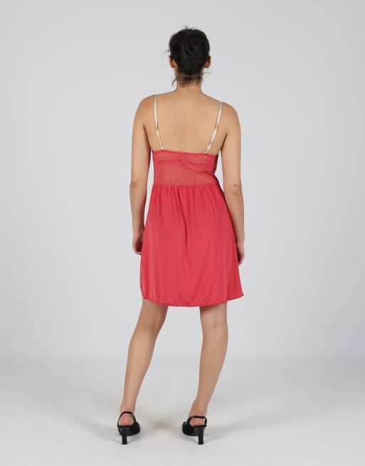 Vintage Beedees S woven mini dress in pink, 3 of 4