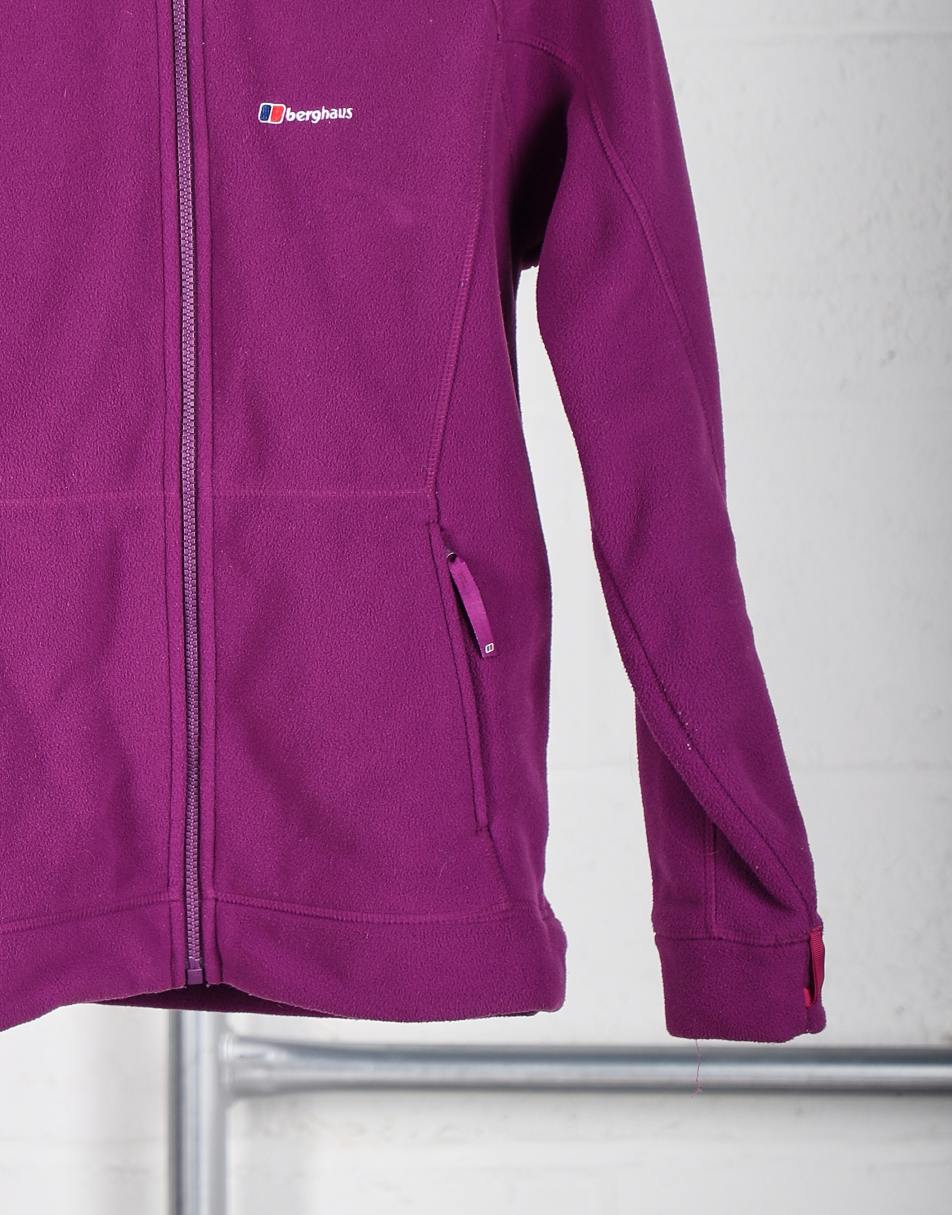 Vintage Berghaus Size S zip up fleece in purple hiking jumper 2