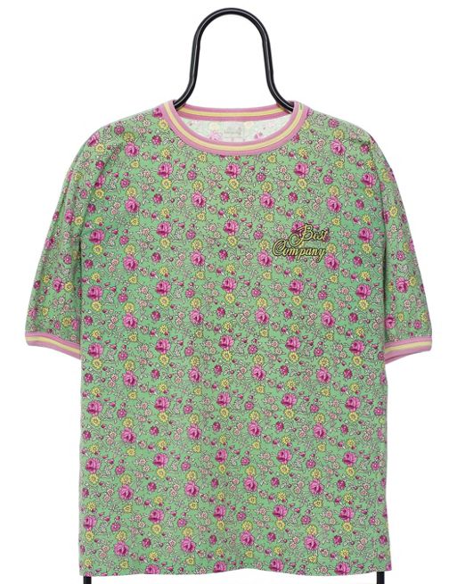 Vintage Best Company 90s size M floral tshirt in green