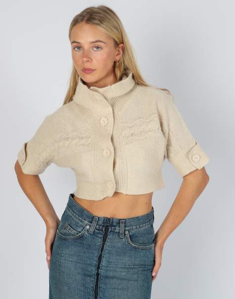 Vintage Best Company S knitted jumper in beige - view 1