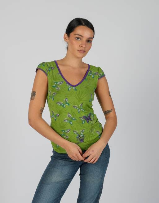 Vintage Best Company S woven top in light green, 3 of 4