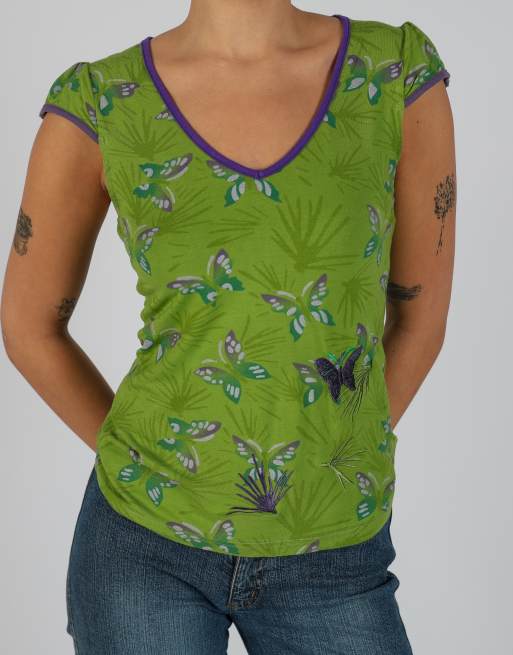 Vintage Best Company S woven top in light green, 4 of 4