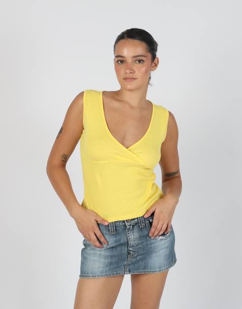 Vintage Beta S woven top in yellow - view 1