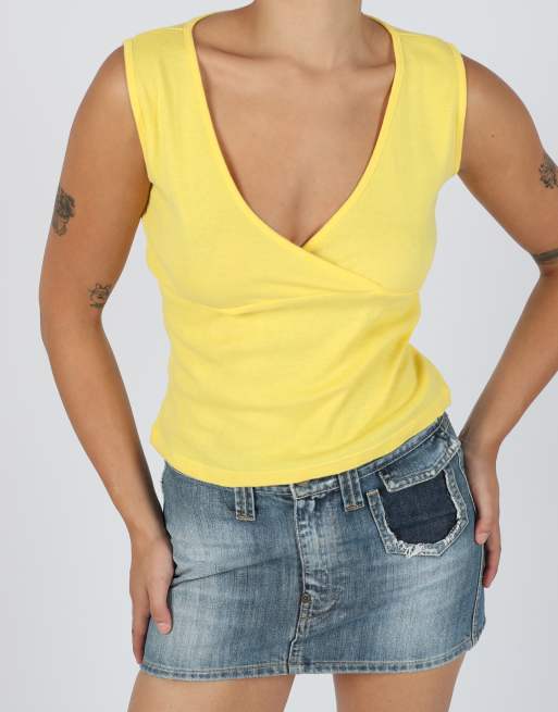 Vintage Beta S woven top in yellow, 4 of 4