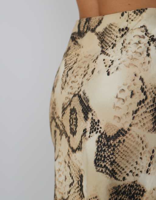 Vintage Betty Barclay S woven midi skirt in beige, 4 of 4