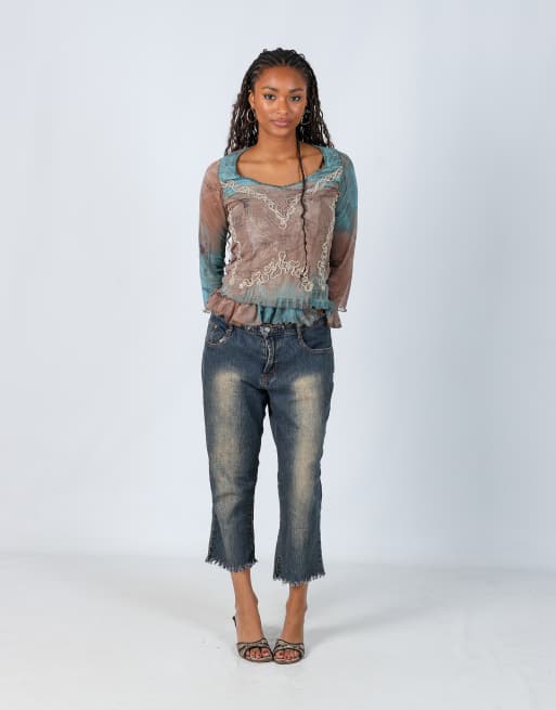 Vintage Beware Jeans M 3/4 jeans in blue