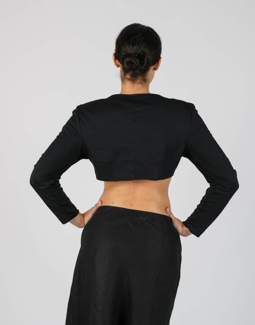 Vintage Biancace M woven top in black, 2 of 4