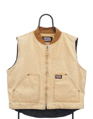 Vintage Big Smith size L workwear gilet in beige