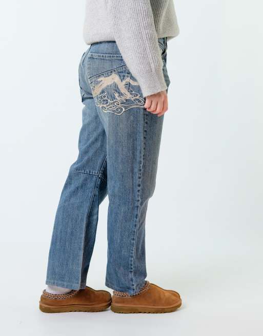 Vintage Big Train 32x30 Denim Jeans Blue