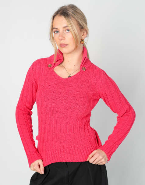 Vintage Bikkembergs S knitted jumper in pink - view 1