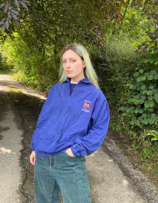  Vintage Birmingham Uni Embroidered Sweatshirt In Blue