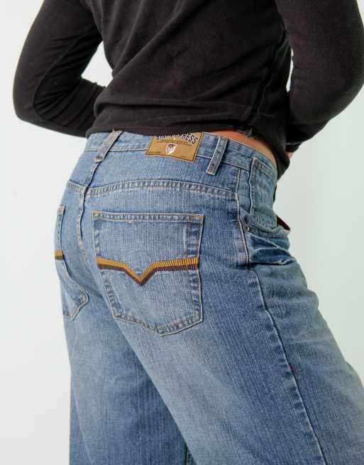 Vintage Bklyn Xpress 36x34 Denim Hip Hop Baggy Jeans Blue