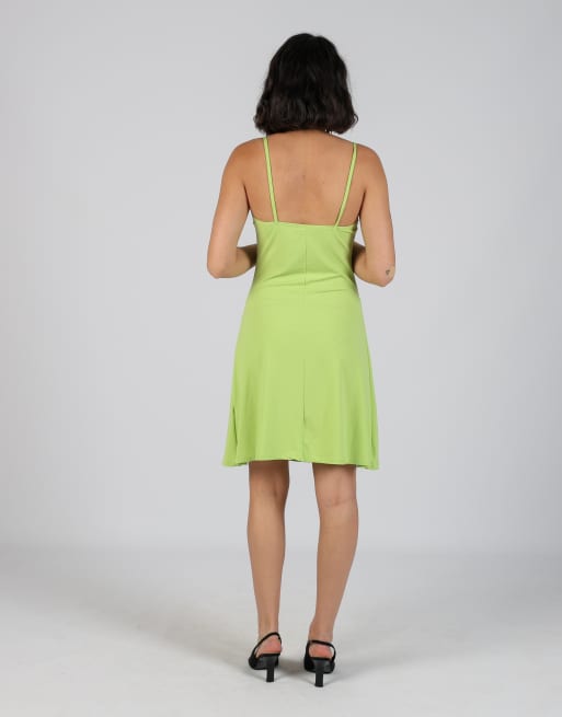 Vintage Blasting S woven midi dress in light green, 3 of 4