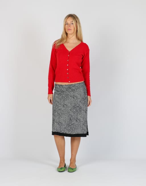 Vintage Blasting XS woven midi skirt in black