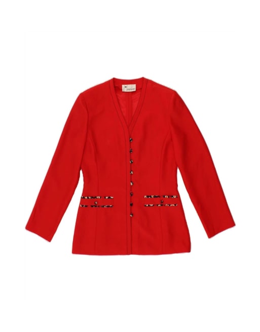Vintage Blazer Jacket It 40 Small In Red