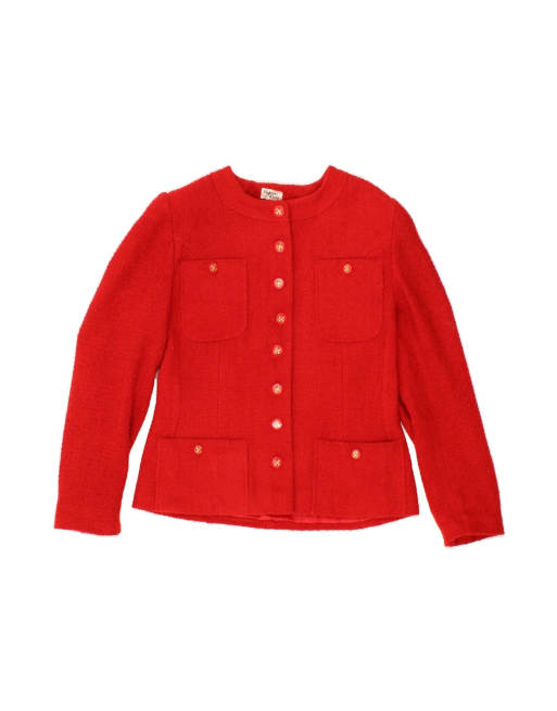 Vintage Blazer Jacket It 46 Large In Red
