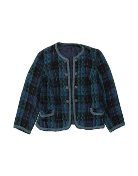 Vintage Blazer Jacket UK 18 XL In Blue Check - view 1