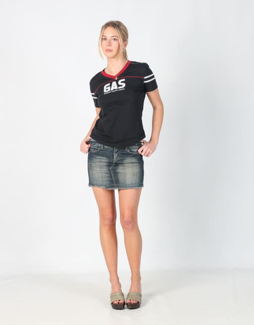 Vintage Blend S denim mini skirt in blue