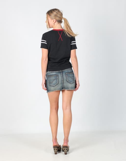 Vintage Blend S denim mini skirt in blue, 3 of 4