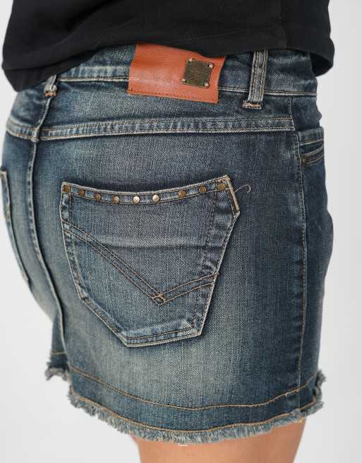 Vintage Blend S denim mini skirt in blue, 4 of 4