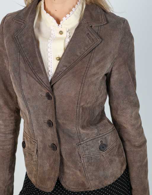 Vintage Blendshe S leather jacket in brown, 4 of 4
