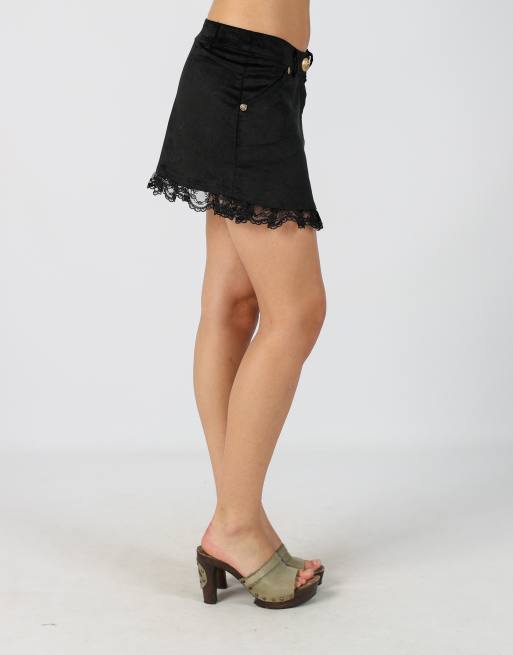 Vintage Bloom S woven mini skirt in black, 2 of 4