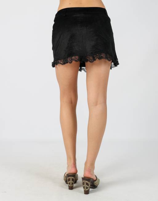 Vintage Bloom S woven mini skirt in black, 4 of 4