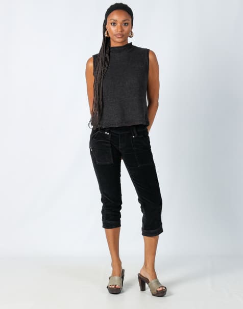 Vintage Blue Collection S capri trouser in black - view 1