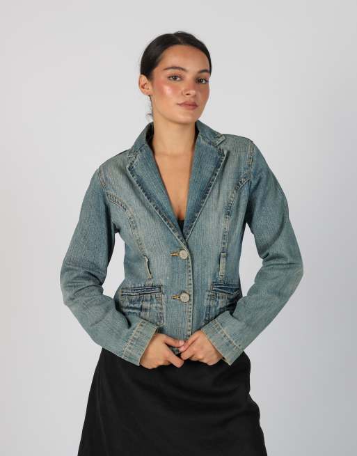 Vintage Blue Collection S denim jacket in blue, 1 of 4