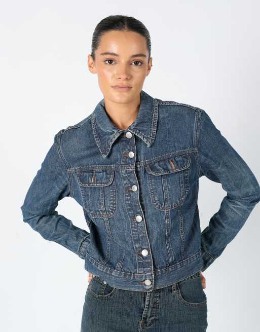 Vintage Blue Ridge Jeans S Denim Jacket Navy Blue