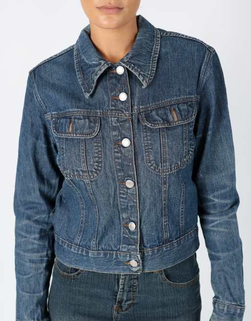 Vintage Blue Ridge Jeans S Denim Jacket Navy Blue ASOS