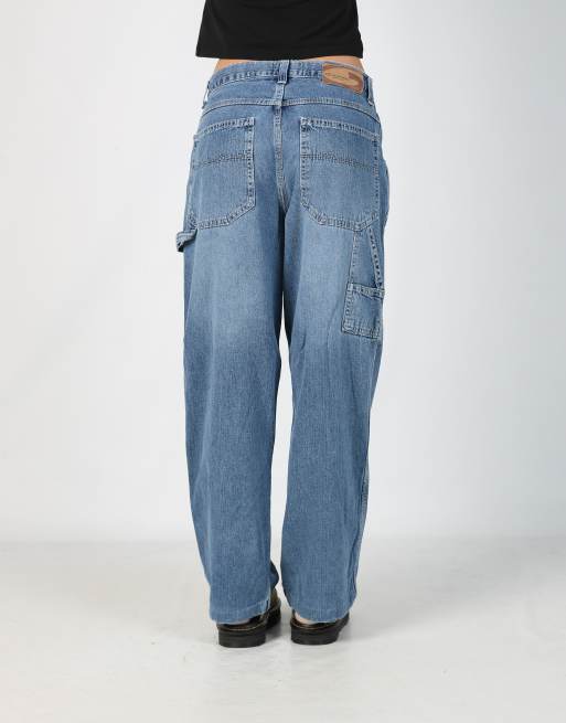 Vintage bluenotes 28x39 denim carpenter jeans in light blue