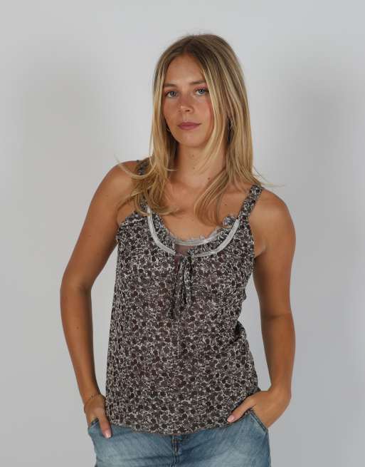 Vintage Bluoltre M cami in brown